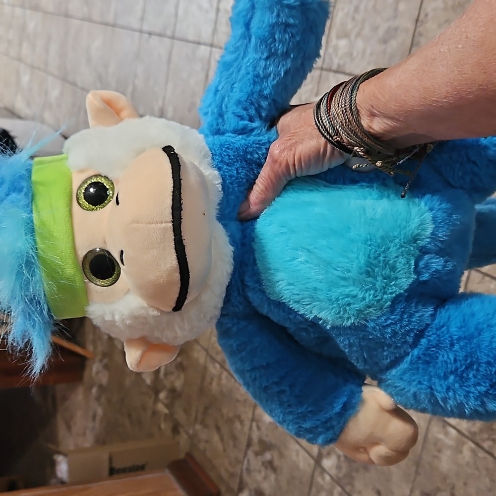 KIPP BROTHERS Plush Pack Critter Backpack-Mohawk Blue Monkey-Ages 3+
